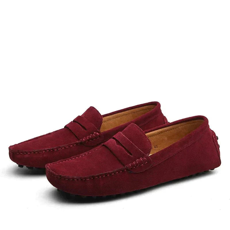 Homme Mocassins à Enfiler Style Italien avec Coutures Apparentes