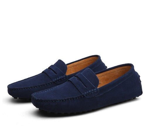 Homme Mocassins à Enfiler Style Italien avec Coutures Apparentes