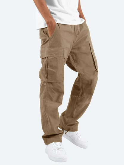 Homme Pantalon Cargo Longue Coupe Décontractée avec Poches Latérales