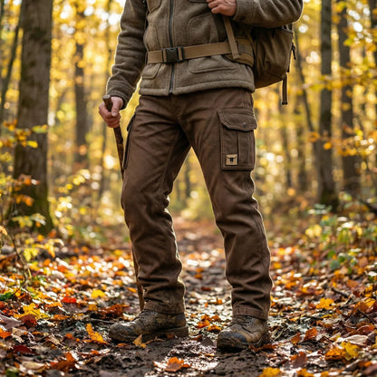 Homme Pantalon Cargo Slim avec Poches Latérales à Rabat