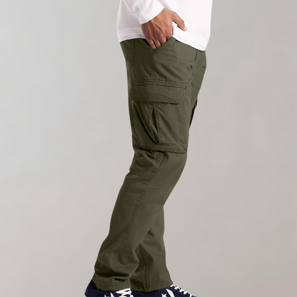 Homme Pantalon Cargo Slim Fit Fuselé avec Poches Latérales