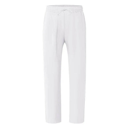 Homme Pantalon Casual Jambe Droite avec Ceinture Élastique et Cordon