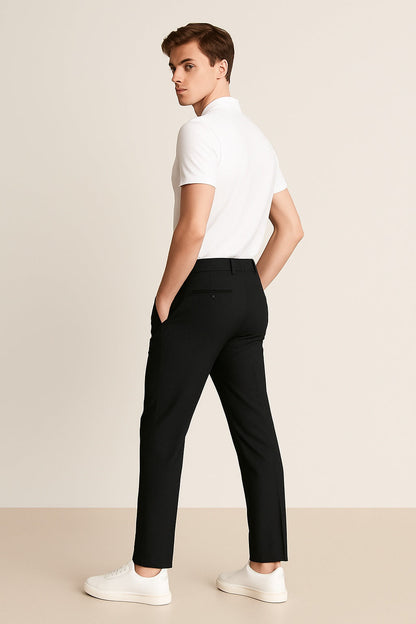 Homme Pantalon Chino Slim Fit à Taille Moyenne