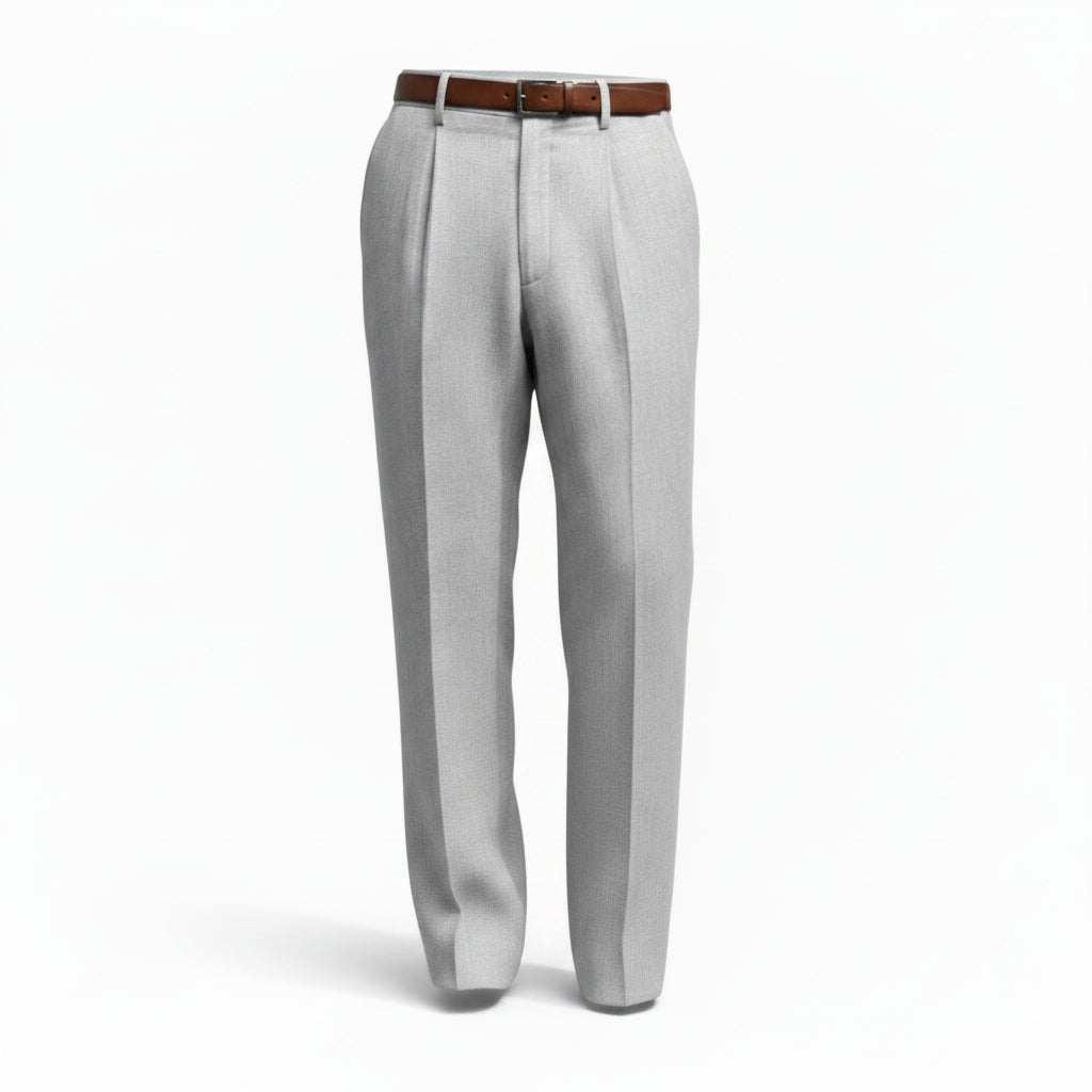 Homme Pantalon de Costume à Pinces Coupe Droite