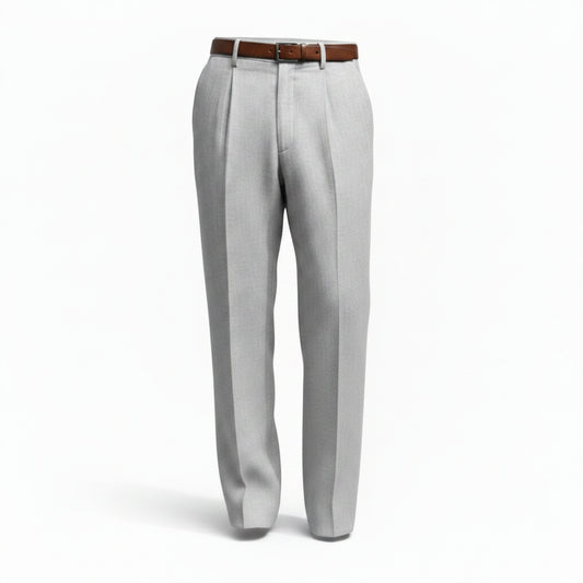 Homme Pantalon de Costume à Pinces Coupe Droite