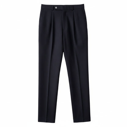 Homme Pantalon de Costume Taille Haute à Pinces Slim Fit