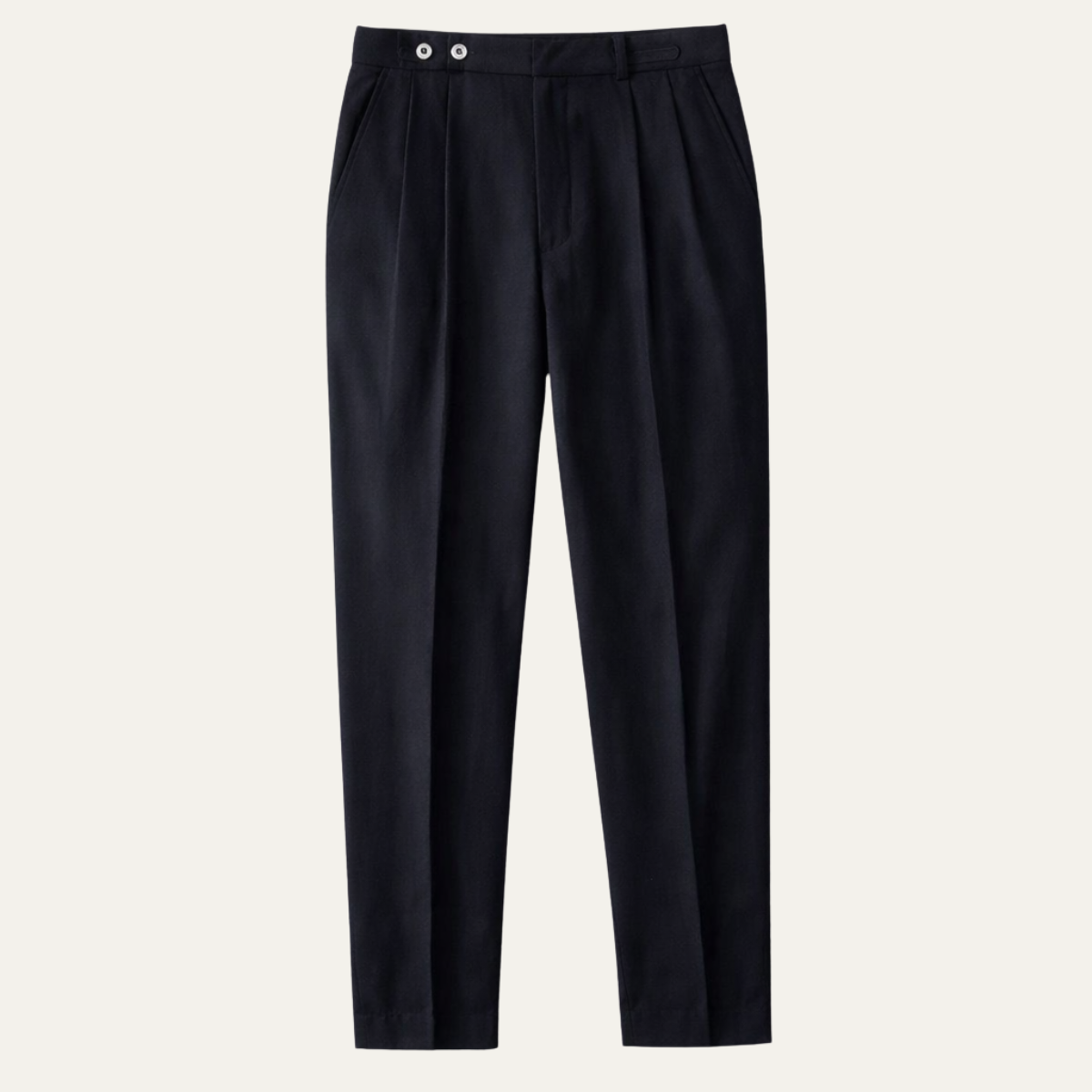 Homme Pantalon de Costume Taille Haute à Pinces Slim Fit