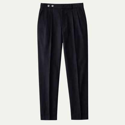 Homme Pantalon de Costume Taille Haute à Pinces Slim Fit