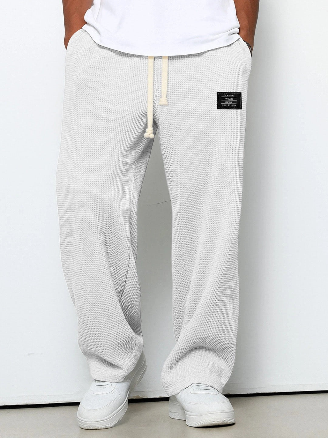 Homme Pantalon de Jogging Relaxed Fit avec Cordon de Serrage