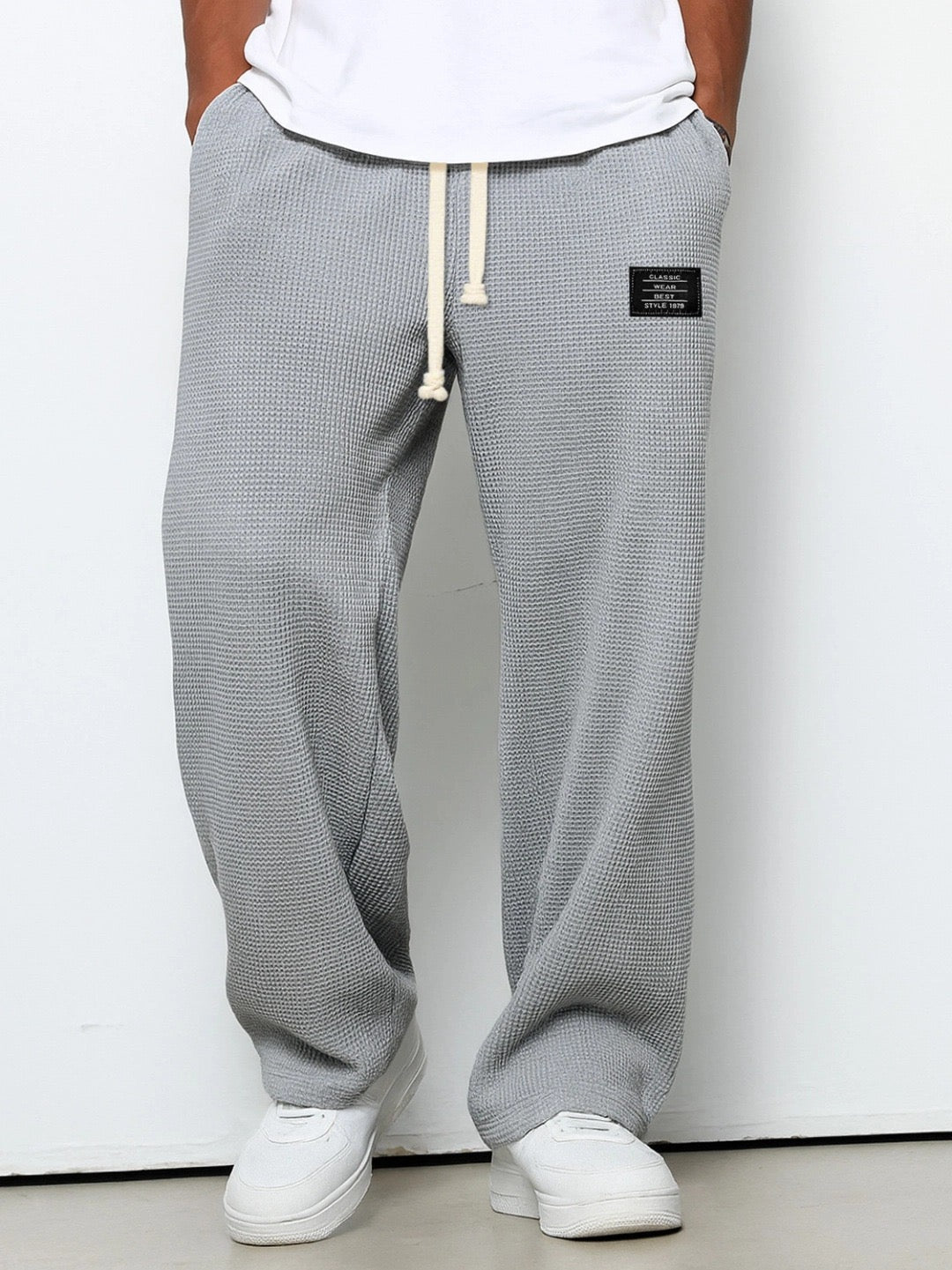 Homme Pantalon de Jogging Relaxed Fit avec Cordon de Serrage