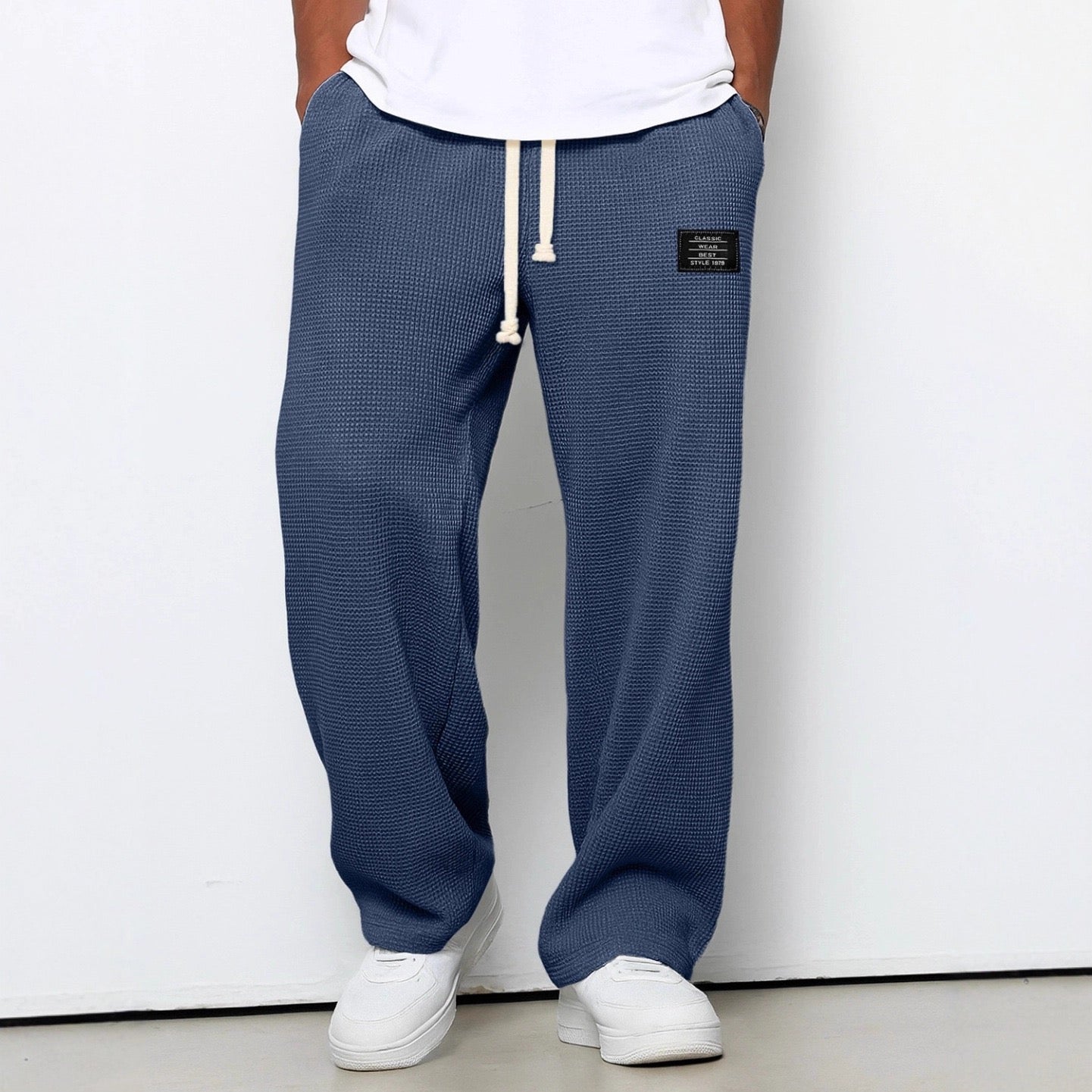 Homme Pantalon de Jogging Relaxed Fit avec Cordon de Serrage