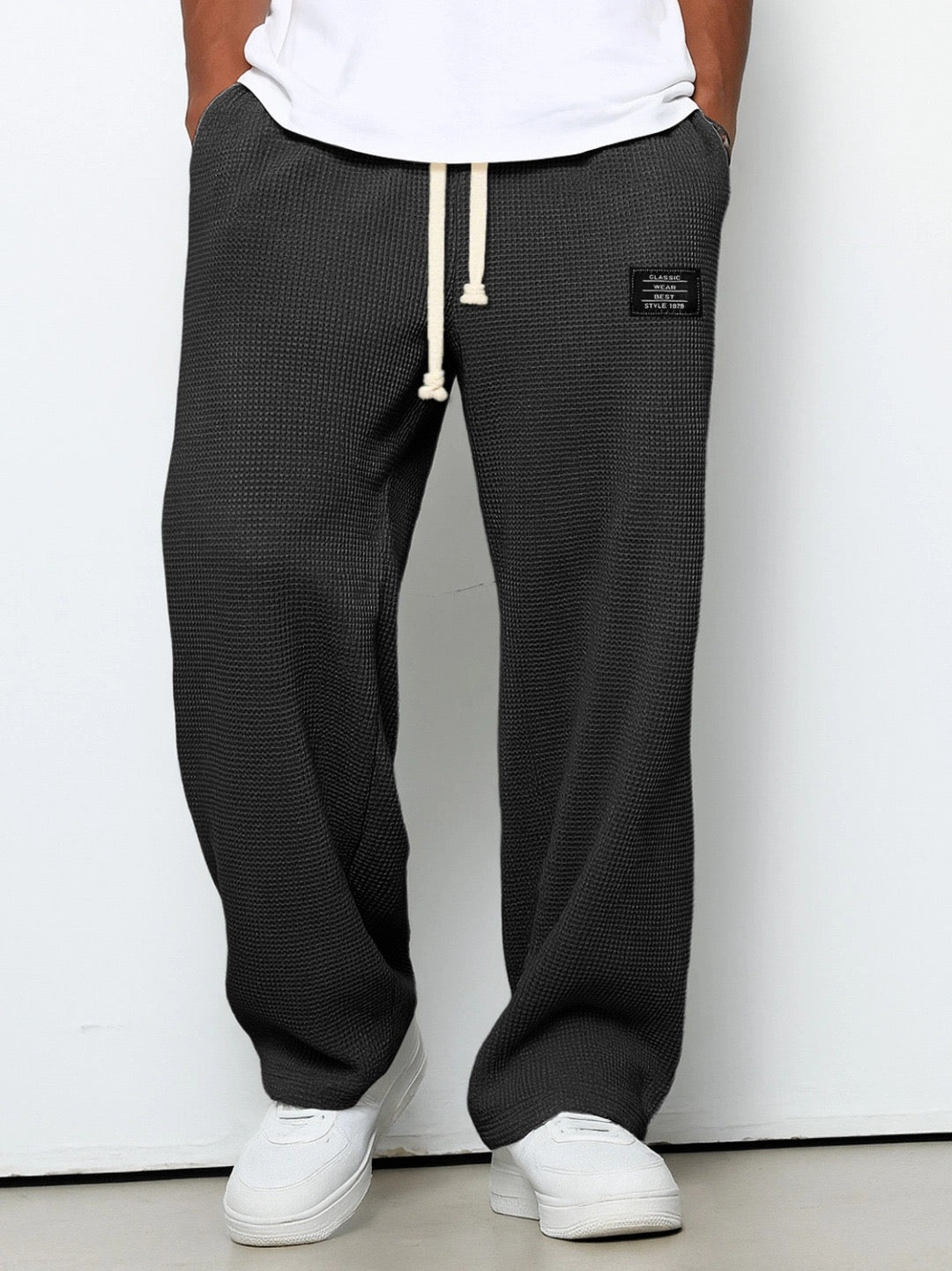 Homme Pantalon de Jogging Relaxed Fit avec Cordon de Serrage