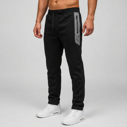 Homme Pantalon de Jogging Slim avec Poche Zippée et Bas Resserré