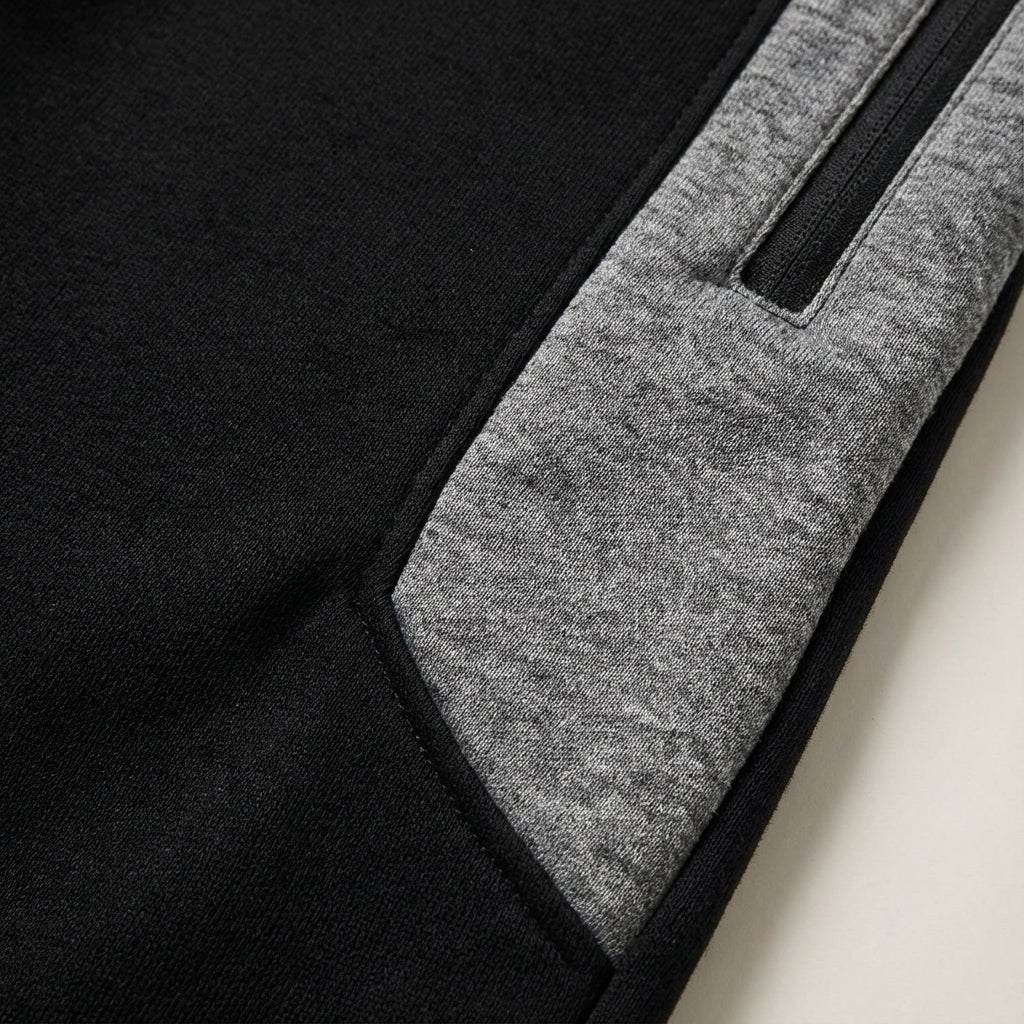 Homme Pantalon de Jogging Slim avec Poche Zippée et Bas Resserré