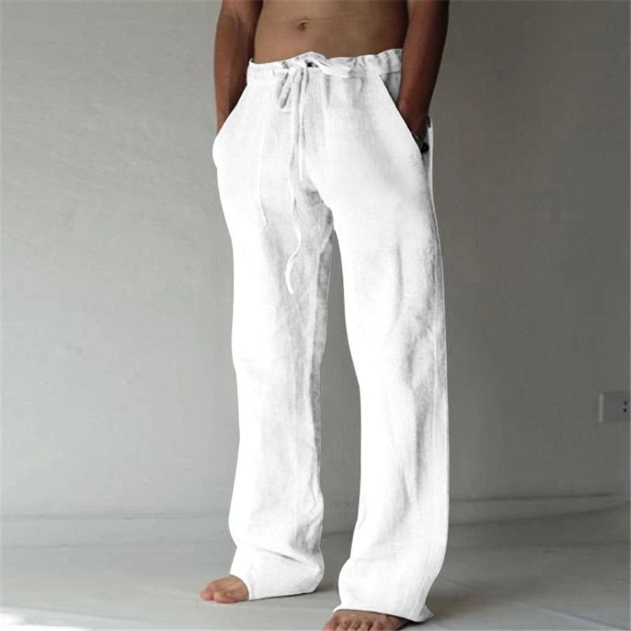 Homme Pantalon de Loisirs Long avec Cordon de Serrage et Poches Latérales