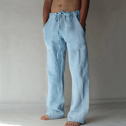 Homme Pantalon de Loisirs Long avec Cordon de Serrage et Poches Latérales