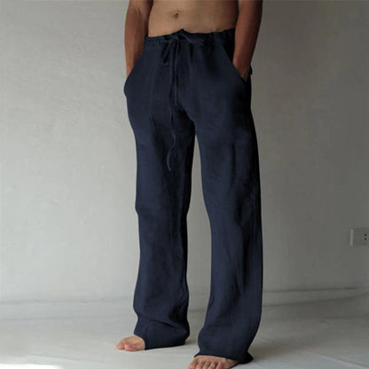 Homme Pantalon de Loisirs Long avec Cordon de Serrage et Poches Latérales