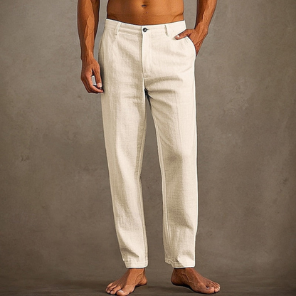Homme Pantalon Décontracté Coupe Droite avec Poches