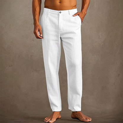 Homme Pantalon Décontracté Coupe Droite avec Poches