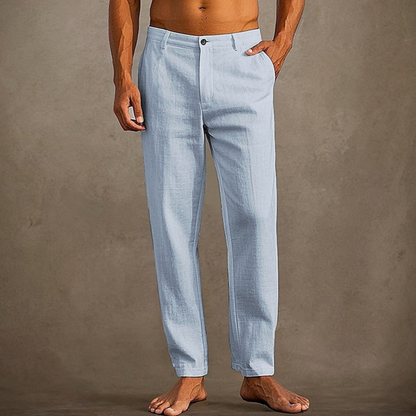 Homme Pantalon Décontracté Coupe Droite avec Poches