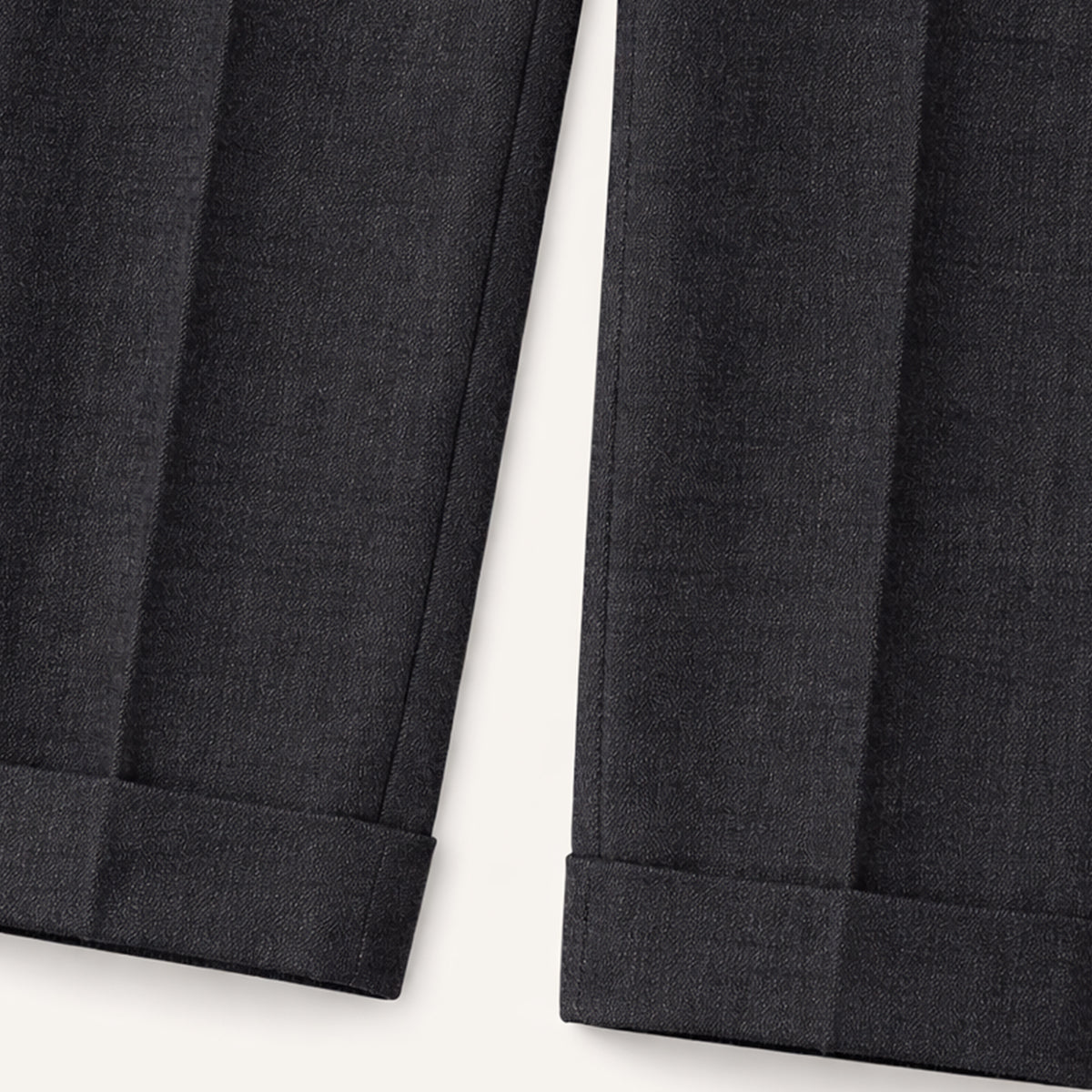 Homme Pantalon Habillé à Pinces Taille Haute Coupe Droite