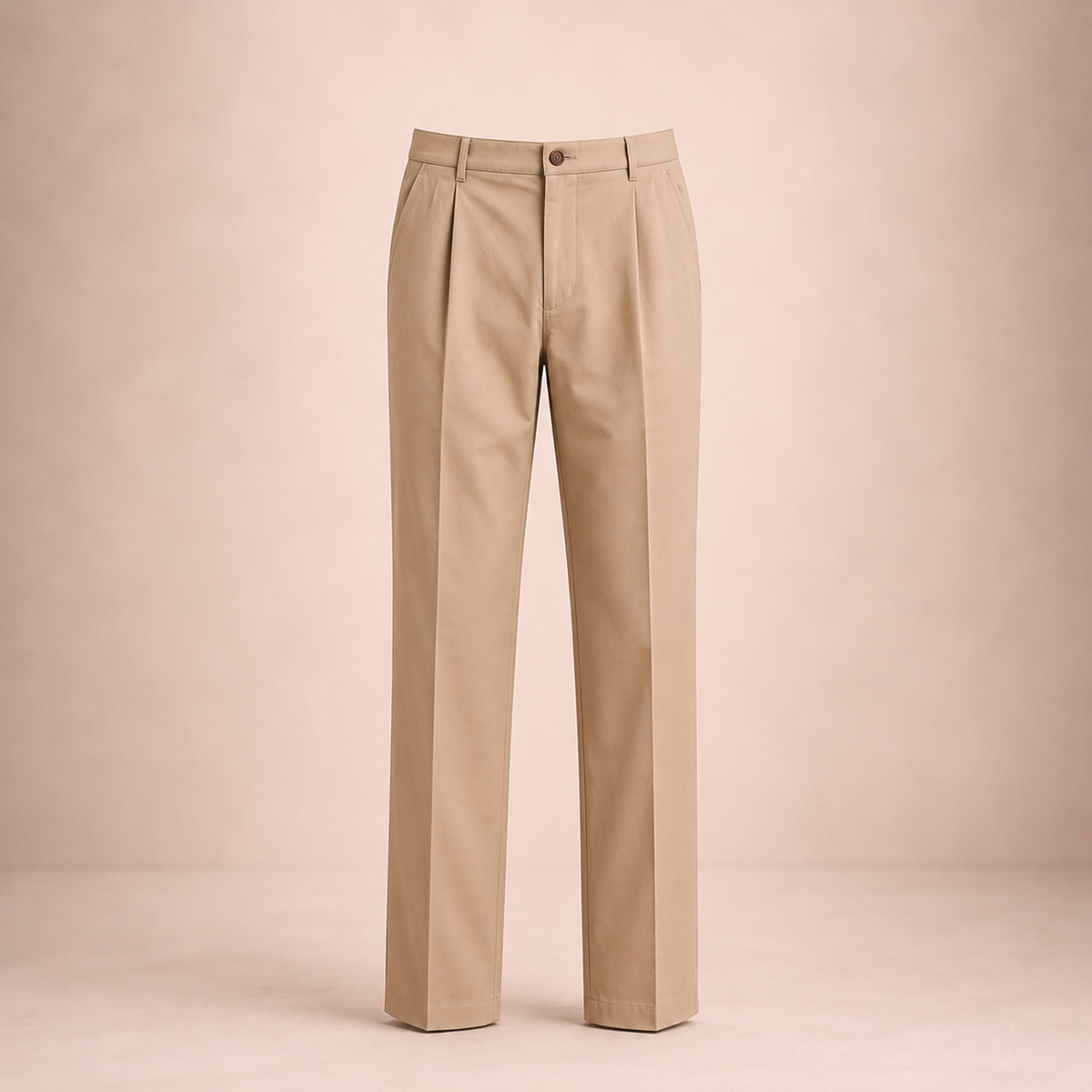 Homme Pantalon Habillé à Pinces Taille Haute Coupe Droite
