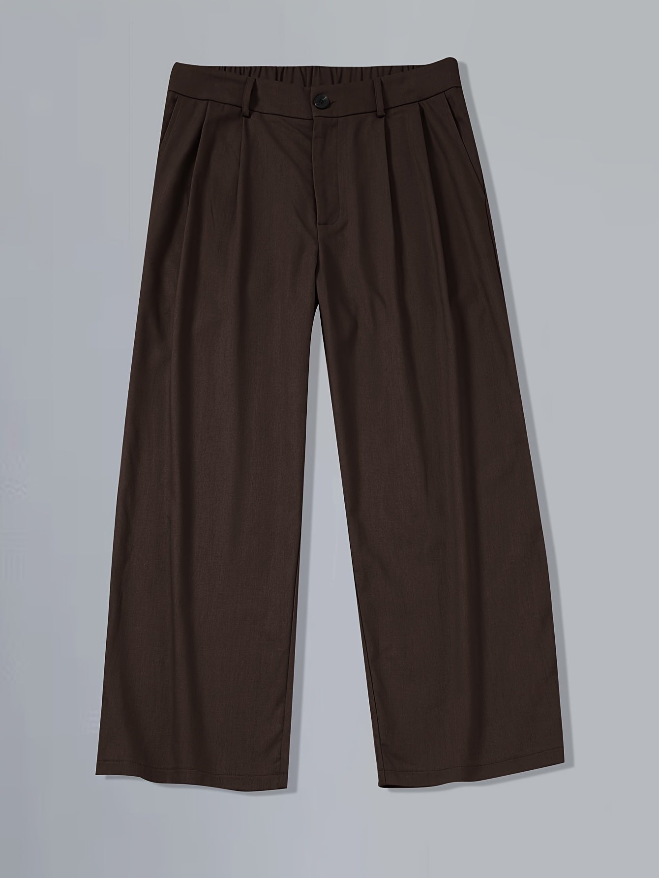 Homme Pantalon Large Vintage à Pinces et Taille Haute