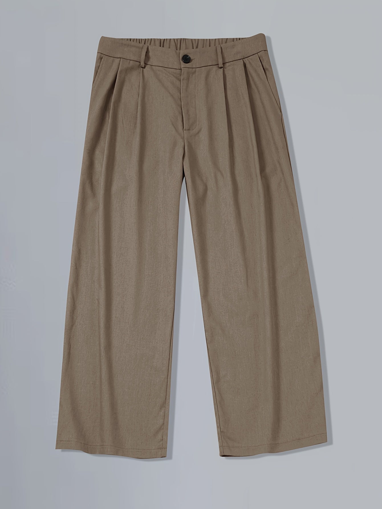 Homme Pantalon Large Vintage à Pinces et Taille Haute
