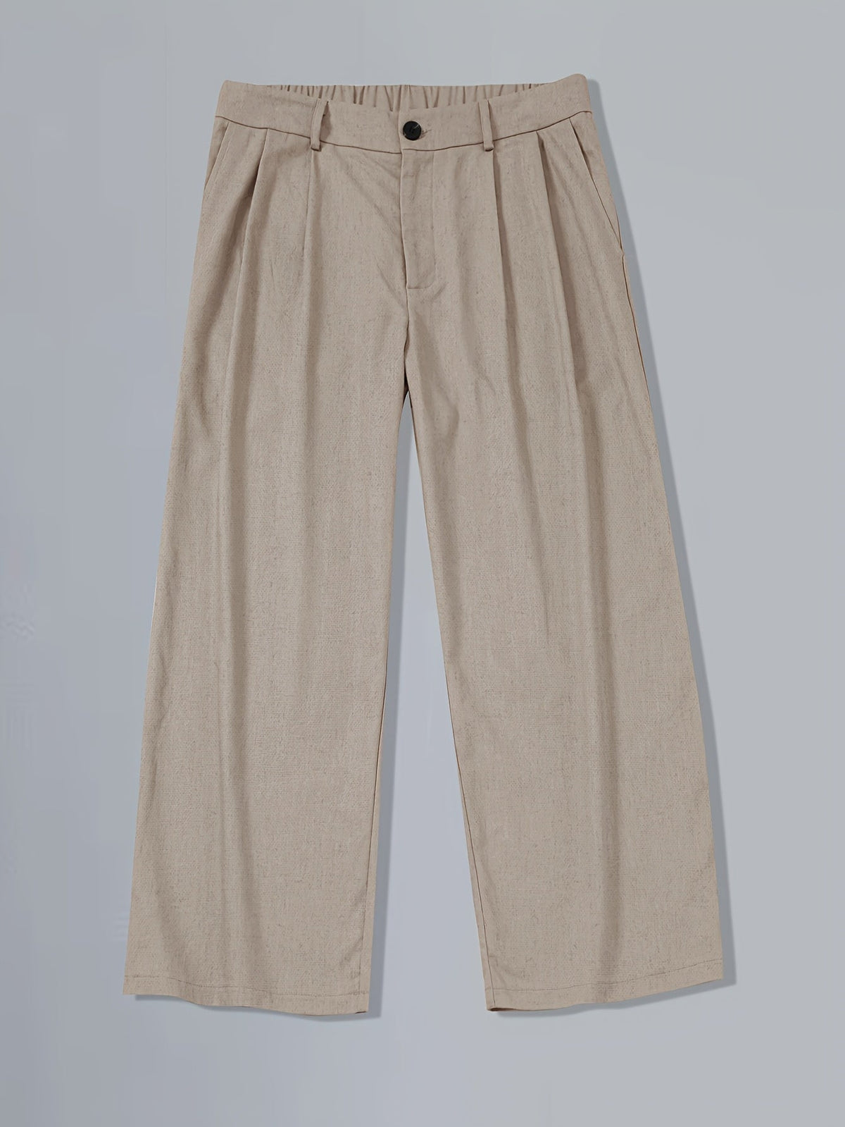 Homme Pantalon Large Vintage à Pinces et Taille Haute