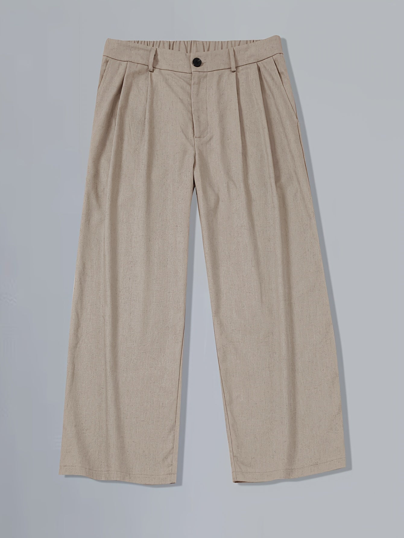 Homme Pantalon Large Vintage à Pinces et Taille Haute