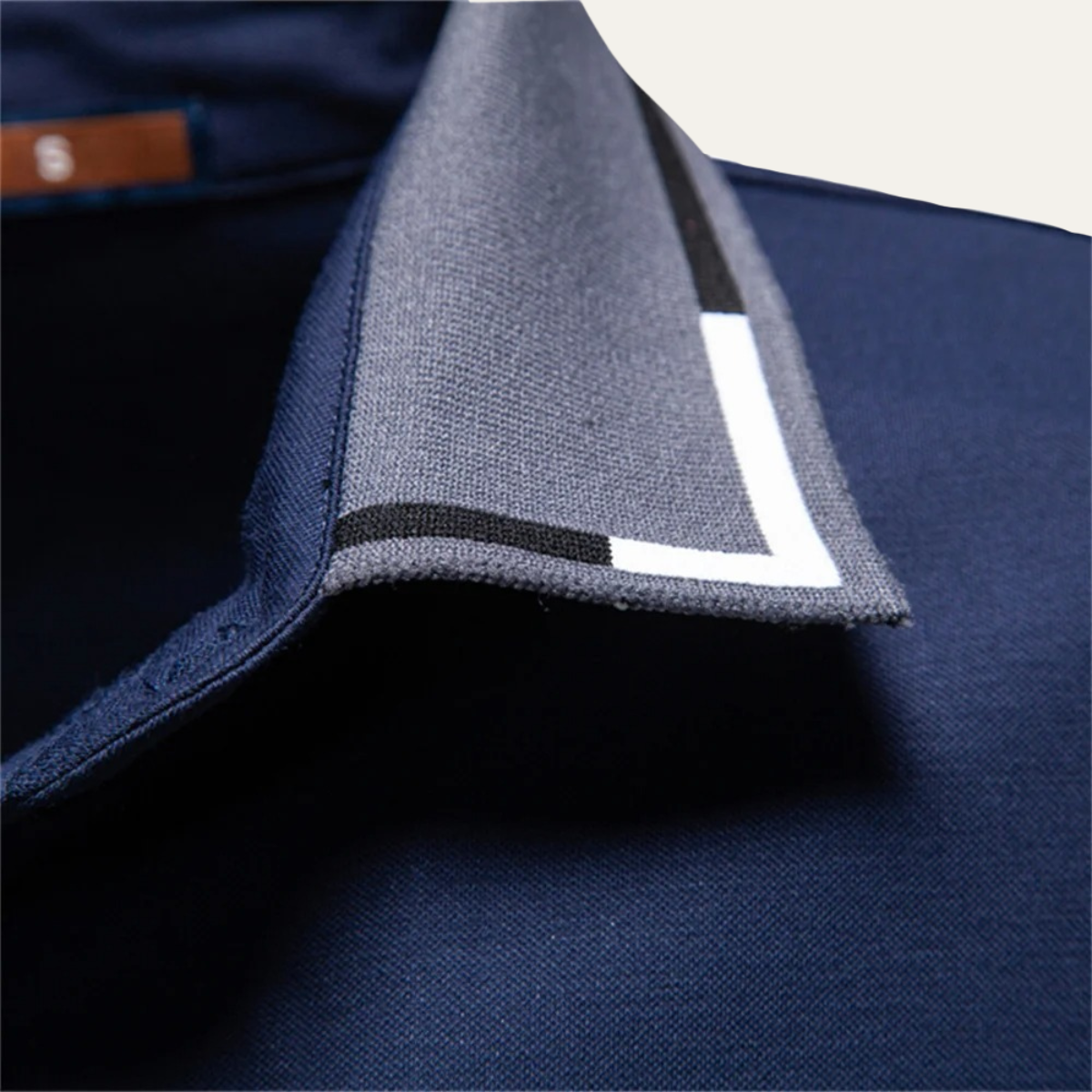 Homme Polo Manches Courtes Slim Fit avec Col Contrasté