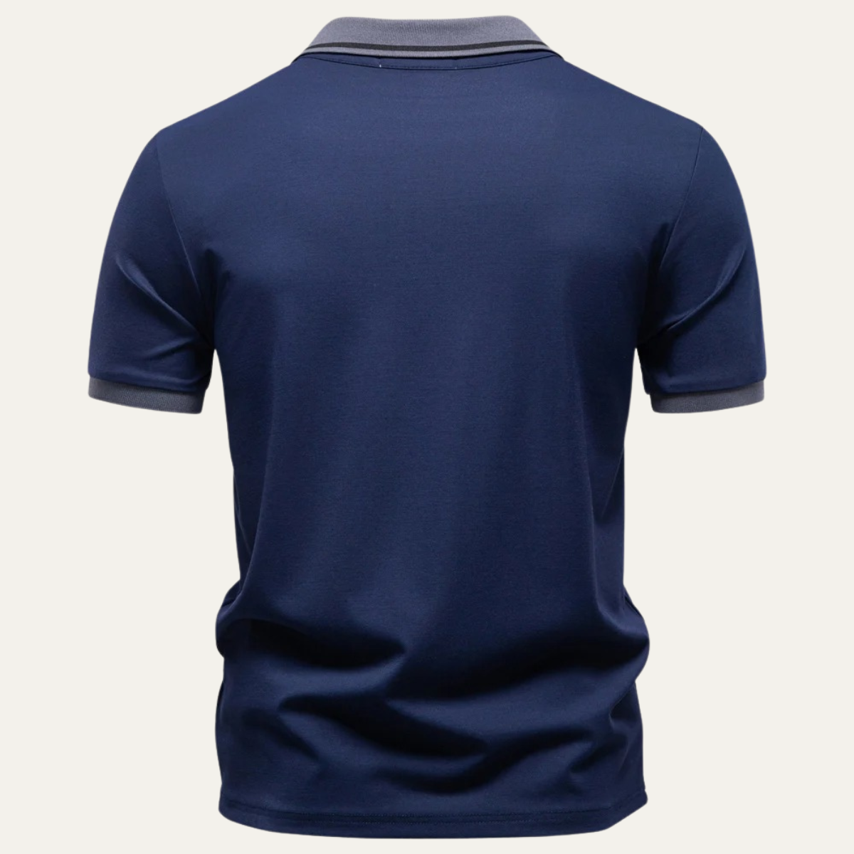 Homme Polo Manches Courtes Slim Fit avec Col Contrasté