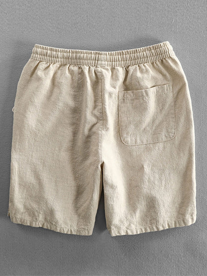 Homme Short à Cordon de Serrage avec Poches et Ceinture Élastique