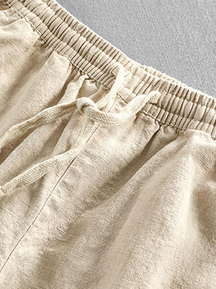 Homme Short à Cordon de Serrage avec Poches et Ceinture Élastique