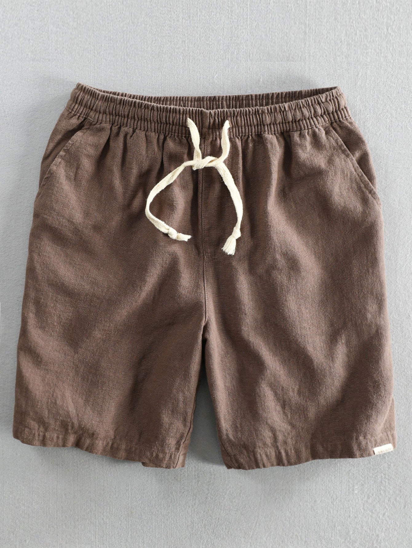 Homme Short à Cordon de Serrage avec Poches et Ceinture Élastique
