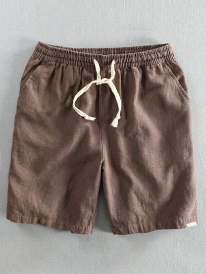 Homme Short à Cordon de Serrage avec Poches et Ceinture Élastique