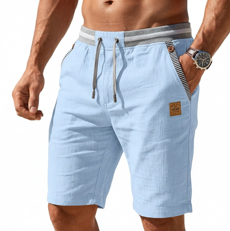 Homme Short au Genou avec Ceinture Élastique et Cordon de Serrage