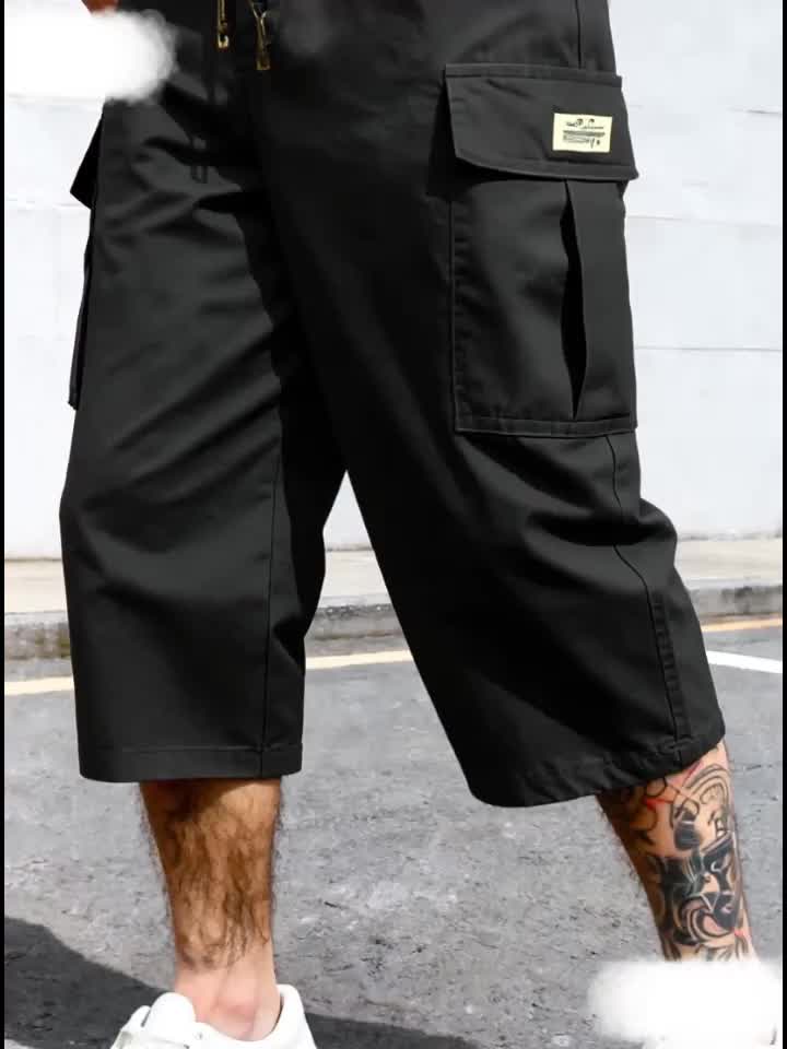Homme Short Cargo avec Poches Latérales et Cordon de Serrage