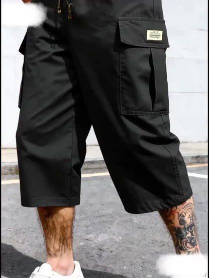 Homme Short Cargo avec Poches Latérales et Cordon de Serrage