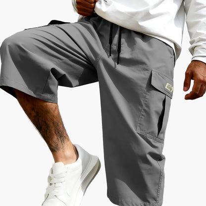 Homme Short Cargo avec Poches Latérales et Cordon de Serrage