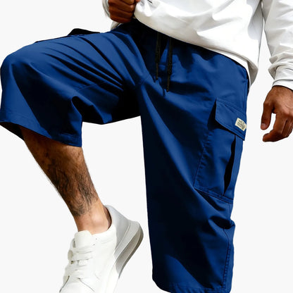 Homme Short Cargo avec Poches Latérales et Cordon de Serrage