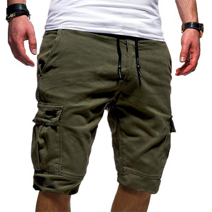 Homme Short Cargo avec Poches Latérales et Cordon de Serrage