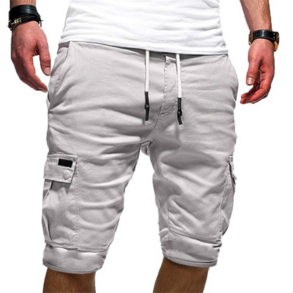 Homme Short Cargo avec Poches Latérales et Cordon de Serrage