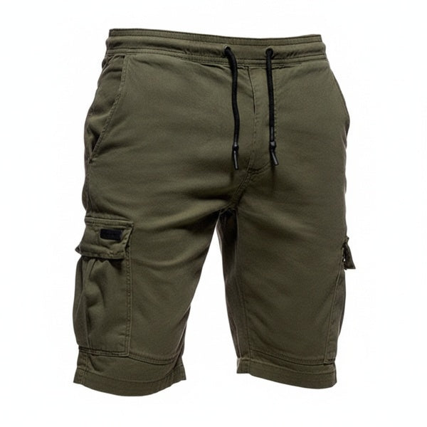 Homme Short Cargo avec Poches Utilitaires et Taille Élastique