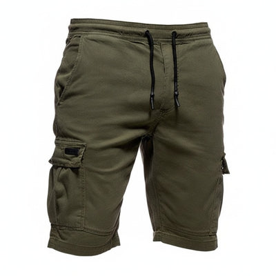 Homme Short Cargo avec Poches Utilitaires et Taille Élastique