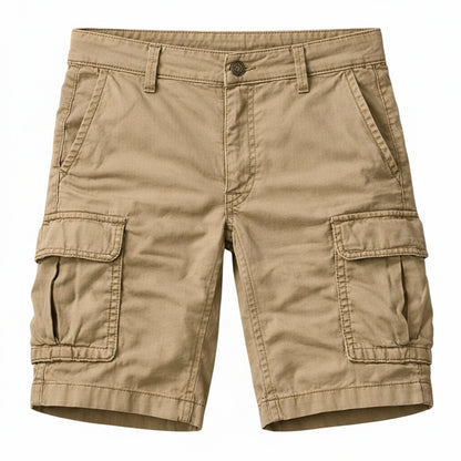 Homme Short Cargo Décontracté avec Poches Latérales et Fermeture Éclair