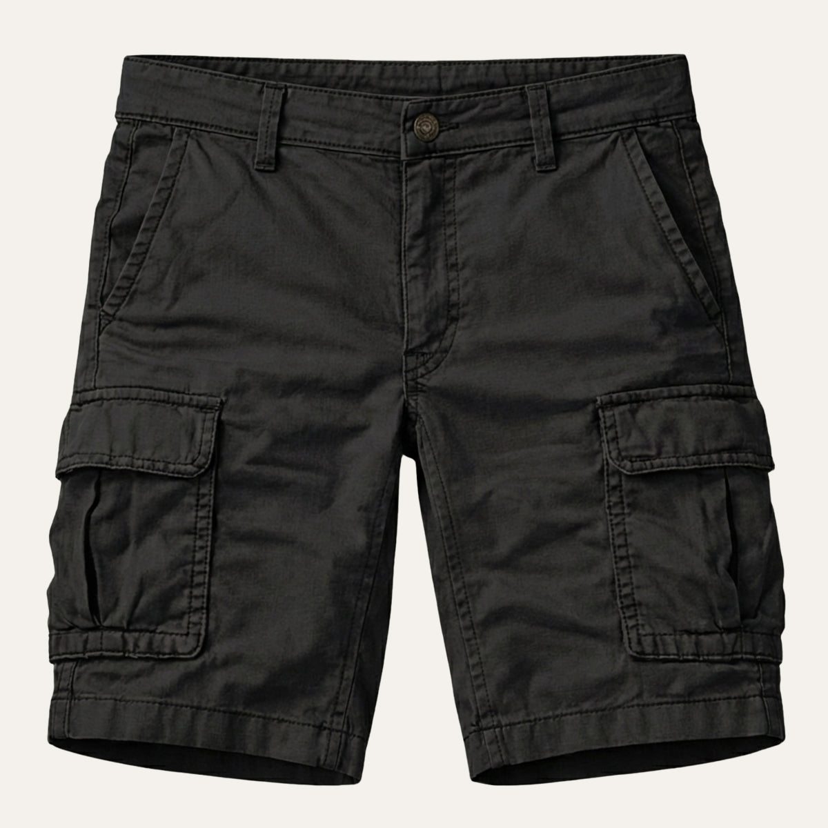 Homme Short Cargo Décontracté avec Poches Latérales et Fermeture Éclair