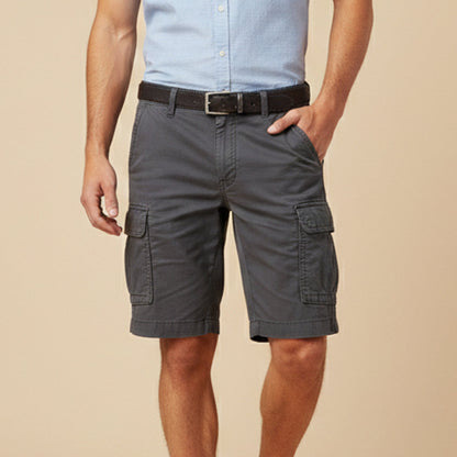 Homme Short Cargo Décontracté avec Poches Latérales et Fermeture Éclair