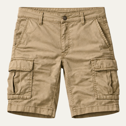 Homme Short Cargo Décontracté avec Poches Latérales et Fermeture Éclair