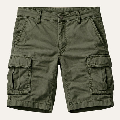 Homme Short Cargo Décontracté avec Poches Latérales et Fermeture Éclair